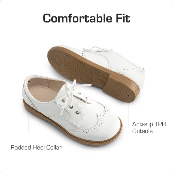 Boys & Girls Oxford Dress Shoes - WHITE - 3